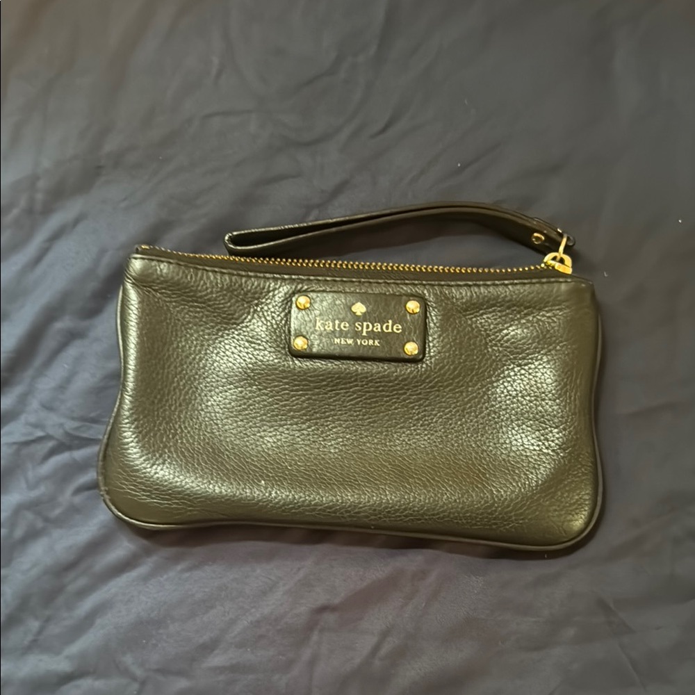 Kate Spade Black Leather Wristlet